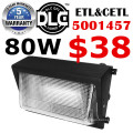 Hot sale in US Canada 5 years warranty 140lm/w super bright 5000k garden garage UL DLC LED wall light 60w 80watt 100watt 140watt